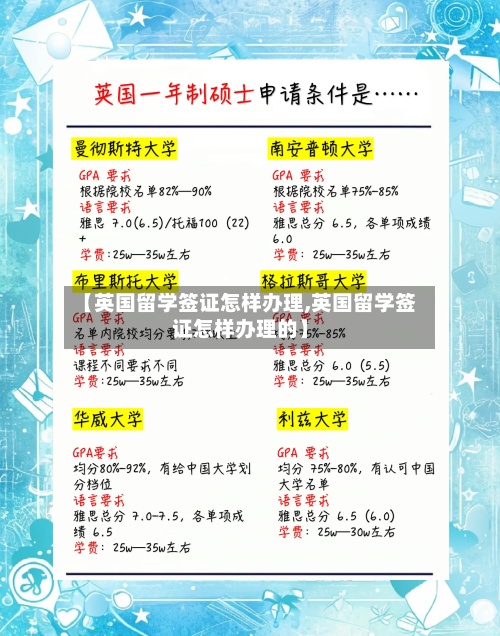 【英国留学签证怎样办理,英国留学签证怎样办理的】