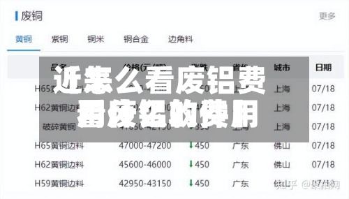 近来【怎么看废铝费用看废铝的费用用什么软件】