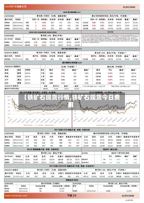 【铁矿石现货行情,铁矿石现货今日费用
】-第3张图片