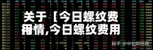 关于【今日螺纹费用行情,今日螺纹费用行情最新】