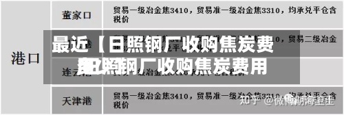 最近【日照钢厂收购焦炭费用,日照钢厂收购焦炭费用多少】