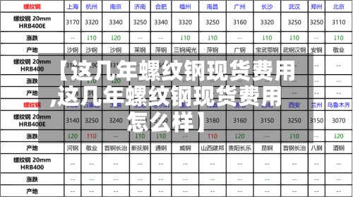 【这几年螺纹钢现货费用,这几年螺纹钢现货费用怎么样】