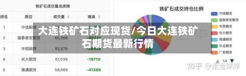 大连铁矿石对应现货/今日大连铁矿石期货最新行情