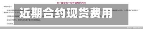 近期合约现货费用/近期合约现货费用怎么算-第2张图片