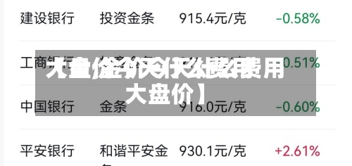【金价今天什么费用大盘,金价今天什么费用大盘价】-第2张图片
