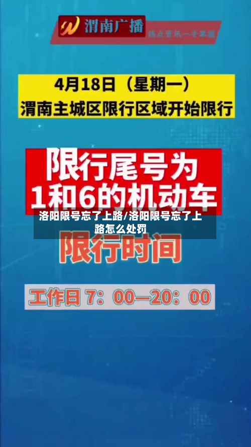 洛阳限号忘了上路/洛阳限号忘了上路怎么处罚