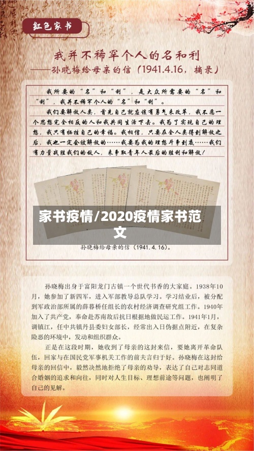 家书疫情/2020疫情家书范文