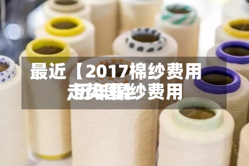 最近【2017棉纱费用,历年棉纱费用走势图】-第3张图片