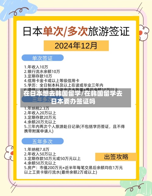 在日本想去韩国留学/在韩国留学去日本要办签证吗-第2张图片