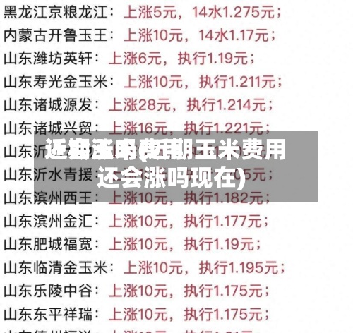 近期玉米费用还会涨吗(近期玉米费用还会涨吗现在)-第2张图片