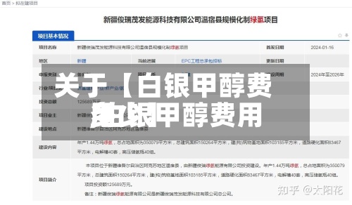 关于【白银甲醇费用,白银甲醇费用多少】