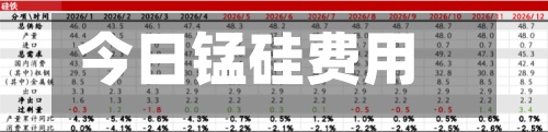 今日锰硅费用(锰硅费用现货走势图)