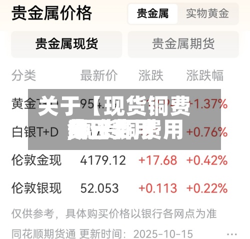 关于【现货铜费用今日费用,现货铜费用今日费用美元】