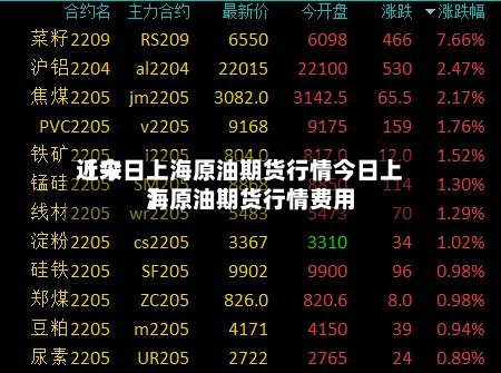 近来【今日上海原油期货行情今日上海原油期货行情费用】-第3张图片