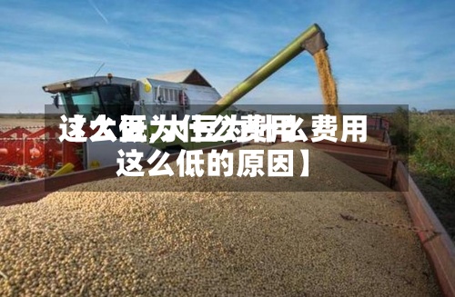 【大豆为什么费用这么低,大豆为什么费用这么低的原因】
