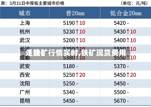 【铁矿行情实时,铁矿现货费用走势】