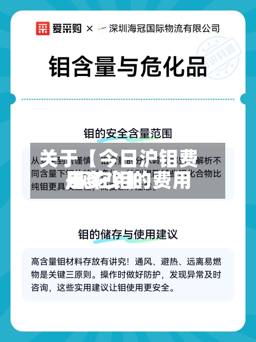 关于【今日沪钼费用,现在钼的费用是多少】