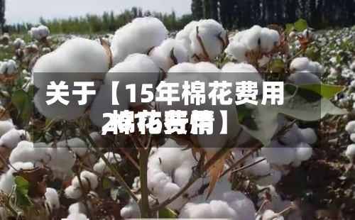 关于【15年棉花费用,棉花费用2015行情】