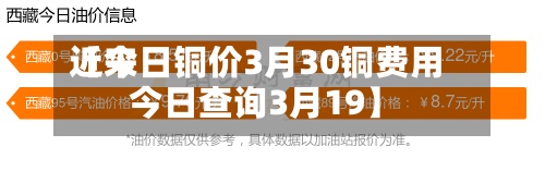 近来【今日铜价3月30铜费用今日查询3月19】