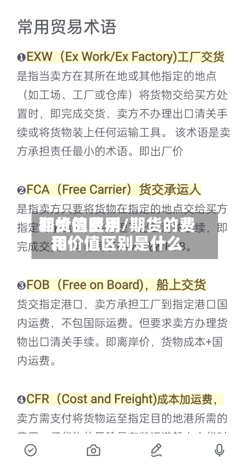期货的费用
和价值区别/期货的费用
和价值区别是什么-第2张图片