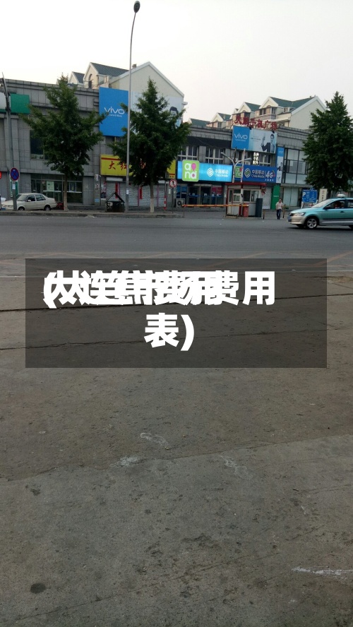 大连焦费用
(大连市场费用
表)-第2张图片