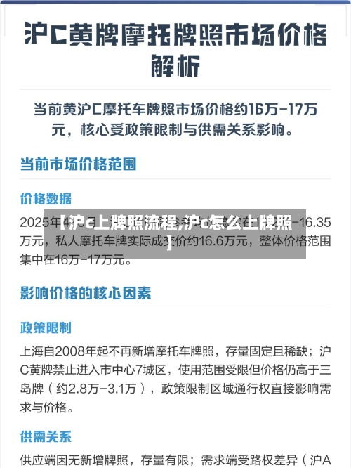 【沪c上牌照流程,沪c怎么上牌照】