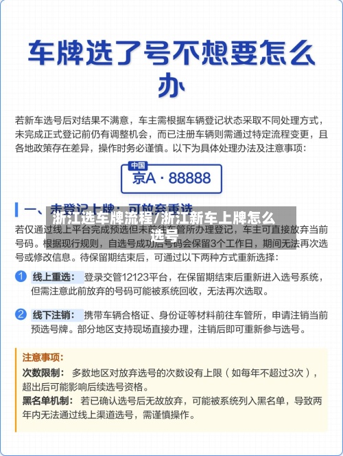 浙江选车牌流程/浙江新车上牌怎么选号