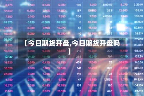 【今日期货开盘,今日期货开盘吗】
