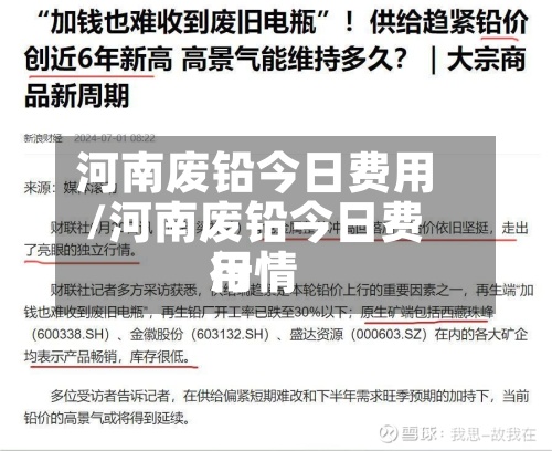 河南废铅今日费用/河南废铅今日费用行情-第3张图片