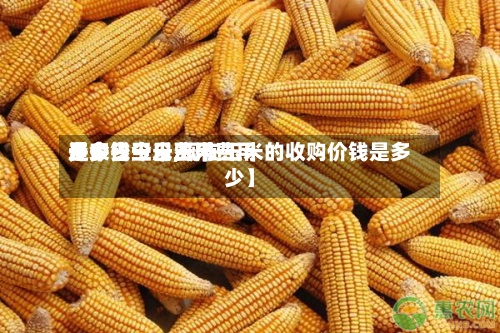 近来【今日玉米费用是多少今日玉米费用多少钱一斤,现在玉米的收购价钱是多少】