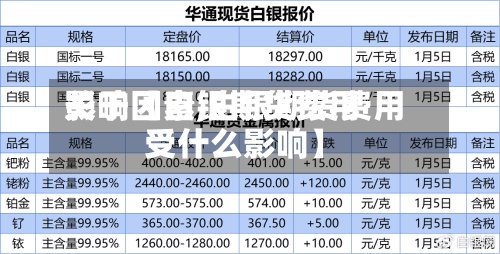 关于【白银期货费用影响因素,白银期货费用受什么影响】-第2张图片