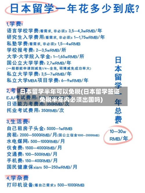 日本留学半年可以免税(日本留学签证免税半年内必须出国吗)