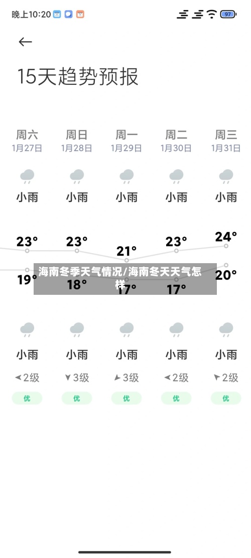 海南冬季天气情况/海南冬天天气怎样