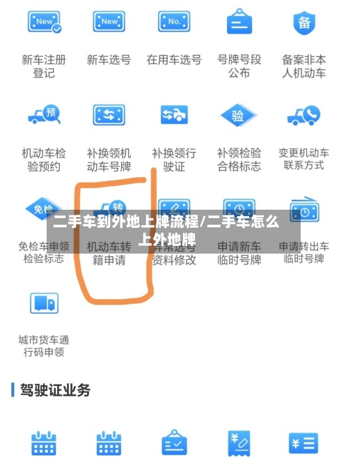 二手车到外地上牌流程/二手车怎么上外地牌