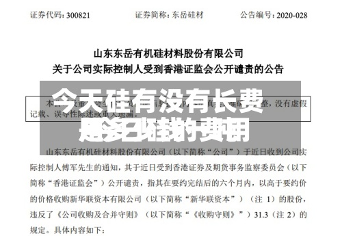 今天硅有没有长费用
/今日硅的费用
是多少钱一吨-第2张图片