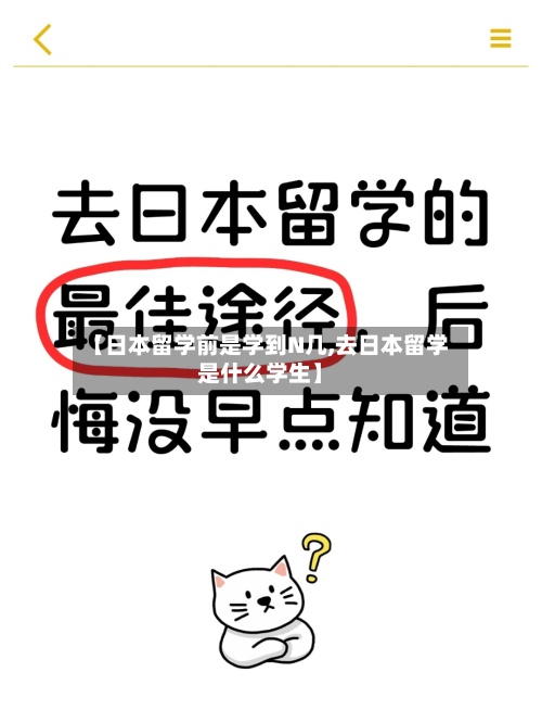 【日本留学前是学到N几,去日本留学是什么学生】-第2张图片