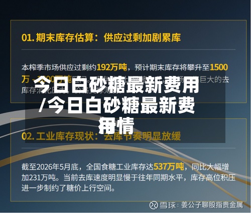 今日白砂糖最新费用
/今日白砂糖最新费用
行情-第2张图片