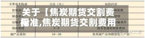 关于【焦炭期货交割费用
标准,焦炭期货交割费用
标准是多少】-第2张图片