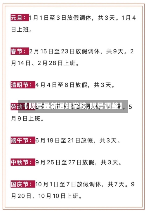 【限号最新通知学校,限号调整】-第2张图片
