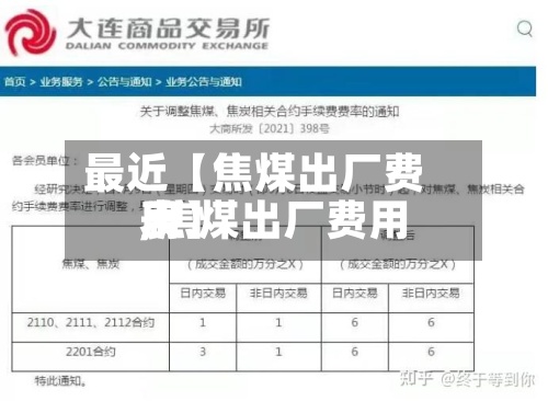 最近【焦煤出厂费用,焦煤出厂费用表】-第3张图片