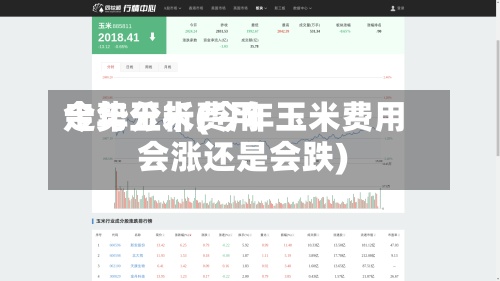 今年玉米费用走势分析(今年玉米费用会涨还是会跌)-第2张图片