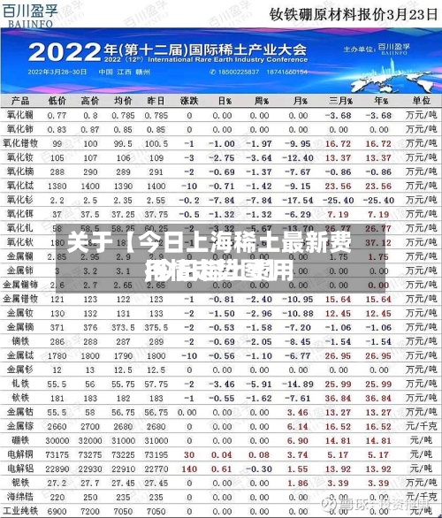 关于【今日上海稀土最新费用
,今日稀土费用
行情走势图】-第2张图片