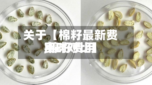 关于【棉籽最新费用,棉籽费用实时对比】