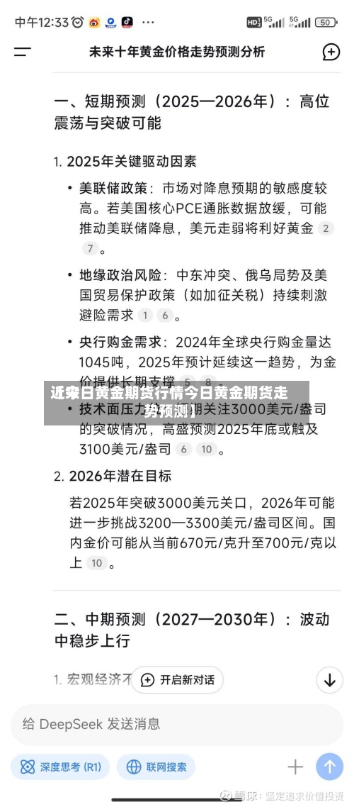 近来【今日黄金期货行情今日黄金期货走势预测】