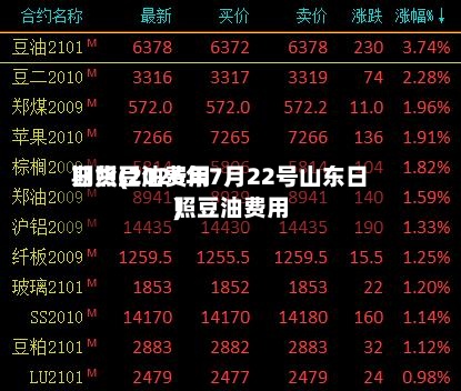 日照豆油费用期货(2026年7月22号山东日照豆油费用)-第2张图片