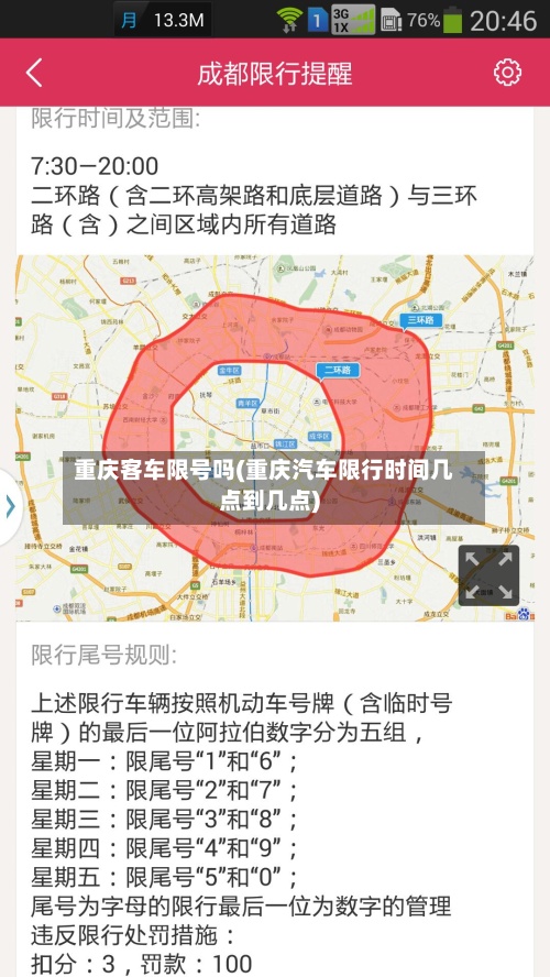重庆客车限号吗(重庆汽车限行时间几点到几点)