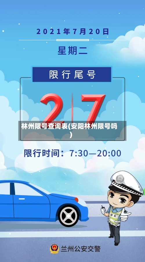 林州限号查询表(安阳林州限号吗)