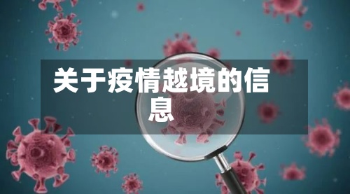 关于疫情越境的信息