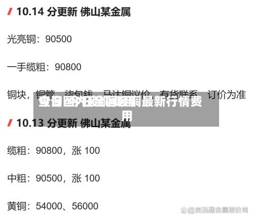 今日国内废铜费用查询/今日全国废铜最新行情费用