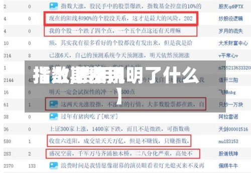 【上期费用
指数,费用
指数上涨说明了什么】-第2张图片